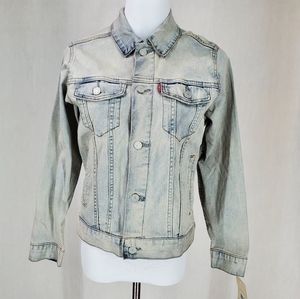 Levi's Levi Strauss & Co Denim Jean Trucker Jacket Unisex Size M 10-12 Yrs. NWT
